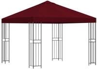 vidaXL Pavillon 3 x 3 m Bordeauxrot Polyester und Stahl 190 gsm
