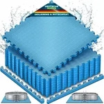 tillvex&reg; Pool Bodenschutzmatte 24 St&uuml;ck 62,5x62,5cm | Unterlegmatte 1 cm...