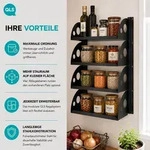 QLS Wandregal Set mit 4 Regalb&ouml;den 60x25 cm aus Stahl f&uuml;r Garage Keller 11497...