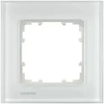 Siemens miro Glas wei&szlig; Rahmen 1-f, Wei&szlig;, Glas, Gl&auml;nzend, IP20, 90 mm, 96 g