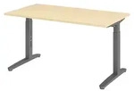 b&uuml;m&ouml; Schreibtisch Serie-XB - Nachbildung Ahorn, Gestell: Graphit, Gr&ouml;&szlig;e: ...