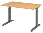 b&uuml;m&ouml; Schreibtisch Serie-XB - Nachbildung: Buche, Gr&ouml;&szlig;e: 120 x 80 cm,...