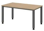 b&uuml;m&ouml; Schreibtisch Serie-Q - Gestell: Graphit, Nachbildung: Eiche, Gr&ouml;&szlig;e: ...