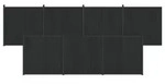 vidaXL Zaunelement 7 stk. 1230 x 186,5 cm WPC und Aluminium Schwarz - Schwarz