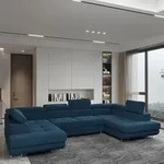 Masseno Ecksofa RAGGIO mit Schlaffunktion U-Form, Sofa mit Bettkasten,