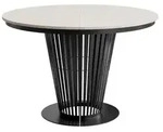 MIRJAN24 Tisch Elantra 120, Esszimmer Tisch, Beine aus Stahl (Farbe: Schwarz /