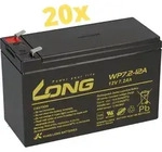 20x Kung Long WP7,2-12A F2 AGM-Akkus 12V 7,2Ah &ndash; passend f&uuml;r Best Power B610