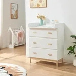 Wickelkommode 'Sarievn' Wickeltisch 100 x 80 x 53 cm mit abnehmbarer Wickelauflage