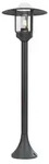 LED Au&szlig;enstehleuchte, Aluminium, Glas, Schwarz, IP44, H 97,5 cm - Schwarz