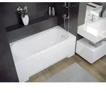 BADLAND Badewanne Rechteck Aria 170x70 mit Acrylsch&uuml;rze, F&uuml;&szlig;en und...