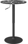 HOMCOM Bartisch Runder Esstisch f&uuml;r 2 Personen, Schwarz, &Oslash;60 x 68-93,5 cm -...