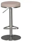 FineBuy Barhocker Edelstahl Taupe h&ouml;henverstellbare Sitzh&ouml;he 57 82 cm Barstuhl