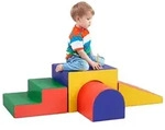 HOMCOM Bausteinset 4er-Set Schaumstoff Bausteine f&uuml;r 1-3 Jahre alt Kinder -...