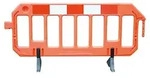 Moravia Kunststoff-Sperrgitter mit Antistolperfu&szlig; 2000 x 1000 x 50 mm orange +