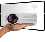 La Vague Wifi Projektor mit LCD- und LED-Technologie LV-HD240 inkl. Leinwand