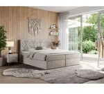 MKS MEBLE Boxspringbett 120x200 mit Matratze H4 und Bettkasten, Doppelbett Bett...