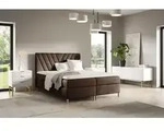 Boxspringbett Schlafzimmerbett ESPEN 200x220cm in Stoff Fresh Braun - Braun