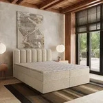 Masseno Boxspringbett SOLIA 140x200 cm Komplett-Set mit Bonell Matratze und...