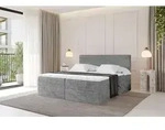 ALTDECOR Boxspringbett - TOLO-v1 140x200 Cord - Hellgrau - Komplett-Set mit