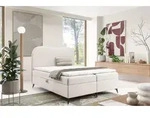 Boxspringbett Schlafzimmerbett BLAIR 120x200cm Stoff Now or Never Wei&szlig; - Wei&szlig;