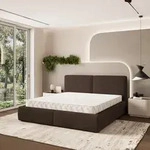 Masseno Polsterbett FELURO 160x200 cm, Polsterbett mit Bettk&auml;sten -Braun, POSO...