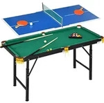 SPORTNOW Multigame Spieletisch Multifunktionstisch mit Tischtennis Billardtisch -