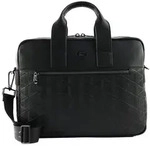 LACOSTE Laptoptasche Businesstasche mit Laptopfach Computer Bag Noir schwarz -