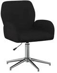 vidaXL Drehstuhl 54 x 58 x 90 cm Schwarz Stoff - Schwarz