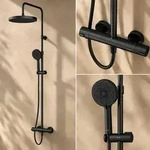 AM.PM Play Duschsystem mit Thermostat & Wanneneinlauf, Komplettes Duschset mit