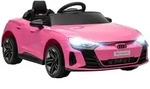 HOMCOM Kinder-Elektroauto mit Fernbedienung, Hupe, Musik, Scheinwerfer, Rosa