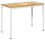 vidaXL Gartentisch Wei&szlig; 108,5 x 55 x 75 cm Massivholz Akazie - Wei&szlig;
