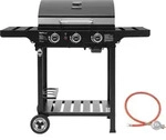 Royal Gourmet Gasgrill 3 Brenner Grillwagen mit Klappbaren Seitenablagen,...