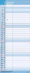 Familienkalender 2027 Lifestyle 19 x 46 cm mehrsprachig, mit Mondphasen und...