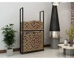 Montixx abstellbar H200xB85xT25cm Kaminholzregal Brennholz-u.Feuerholzregal