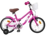 vidaXL Kinderfahrrad 12 Zoll f&uuml;r 2-4 Jahre alt Dunkelrosa - Rosa