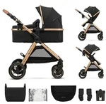 Kinderkraft ESME 2-in-1 Kinderwagen bis 25 kg, Travel System mit Adaptern,...