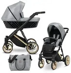 Kinderwagen Kunert Ivento Premium 2in1 - goldene Rahmenfarbe - Farbe: Eco Grey