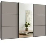 Schwebet&uuml;renschrank Kleiderschrank 3-t&uuml;r 300cm Vollausstattung Sandgrau...