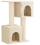 vidaXL Katzennbaum mit Sisal-Kratzs&auml;ulen Creme 114 cm - Creme