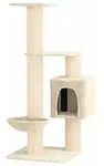 vidaXL Katzennbaum mit Sisal-Kratzs&auml;ulen Creme 137 cm - Creme