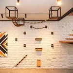 QLS Katzen Kletterwand Set XXL H&auml;ngebr&uuml;ke Katzenbett Katzenregal Wandmontage...