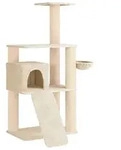 vidaXL Katzennbaum mit Sisal-Kratzs&auml;ulen Creme 173 cm - Creme