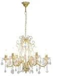 vidaXL Kronleuchter mit Kristallperlen Golden Rund 6&times;E14 - Gold
