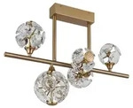 LED Deckenleuchte VIRINA, goldfarben, Kristalloptik, L 61 cm