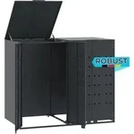 M&uuml;lltonnenbox GORILO f&uuml;r 2 Tonnen Anthrazit 138x79x117 cm Stahl 