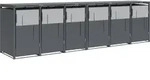 Westmann Tonus 6 Metall M&uuml;lltonnenbox 6er 6x240 L Anthrazit - Grau