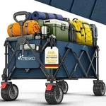 TRESKO&reg; Bollerwagen faltbar 215L mit Bremse | Handwagen klappbar 150kg inkl.