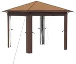 vidaXL Gazebo ohne Seitenwand 2,6 x 2,6 m Beige und Braun - Beige
