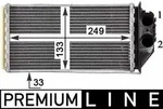 W&auml;rmetauscher Innenraumheizung Alu 249 mm - 133 mm MAHLE f&uuml;r u.a. PEUGEOT 307