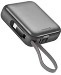 Swissten, Powerbank 10000mAh 35W mit USB-C Kabel und LCD Display, Silber -...